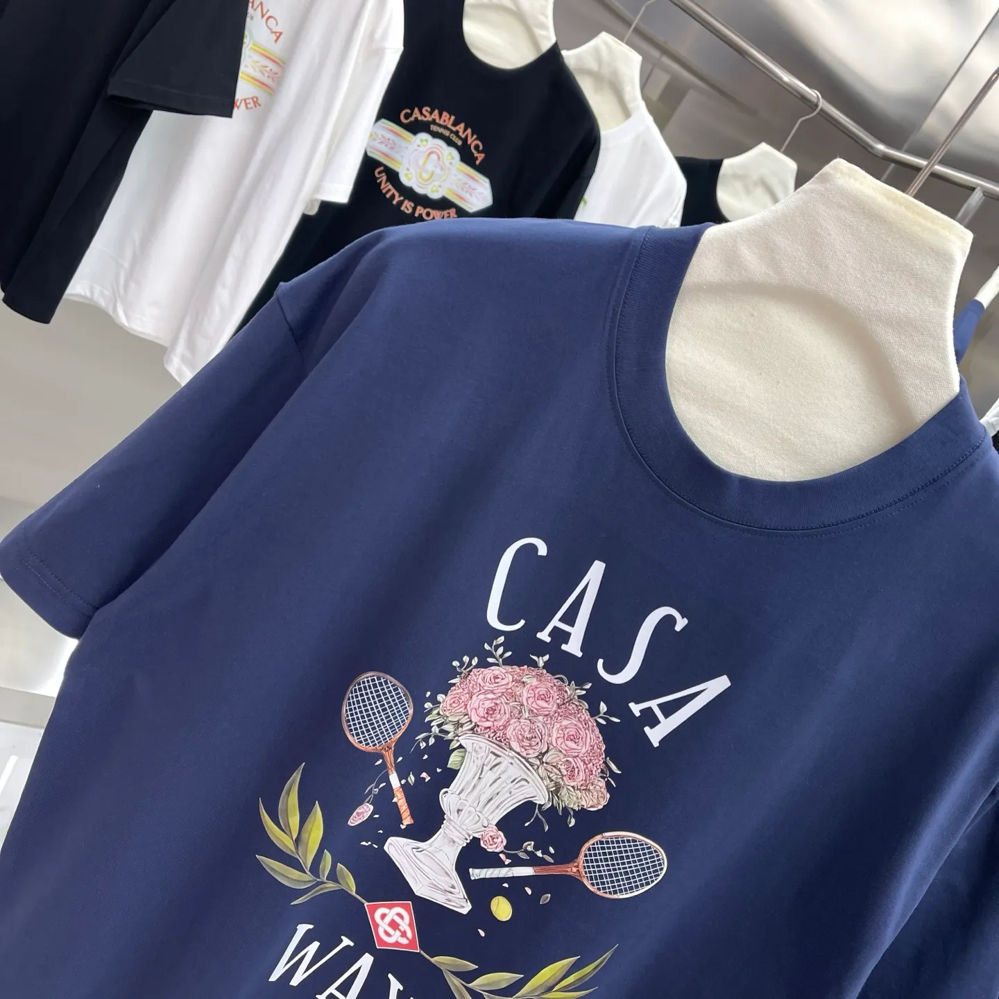 New Arrival Casablanca Classic Series T ～ ， ， 。 ， Classic ， In Stock ！ ：White Black Royal Blue Red Size：S M L XL XXL